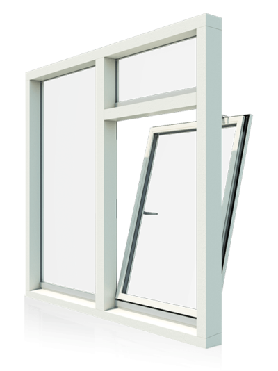 3-vaks kozijn incl: 1x draai kiep