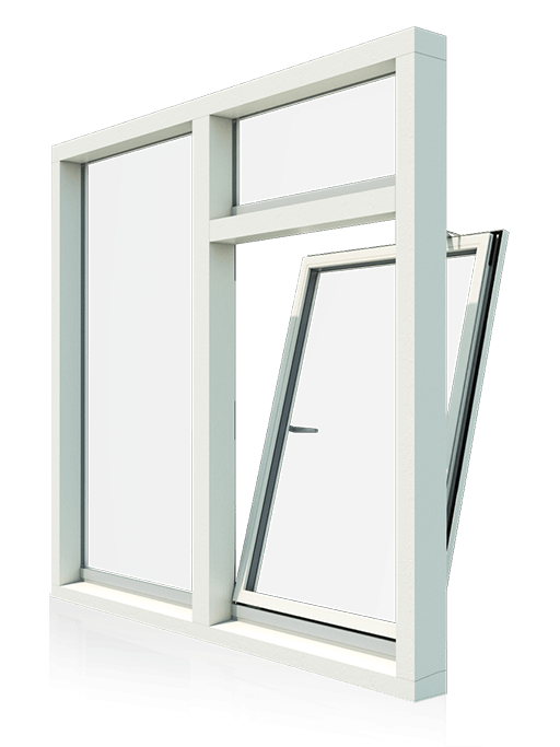 3-vaks kozijn incl: 1x draai kiep