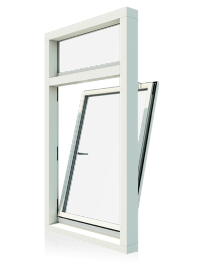 2-vaks kozijn met 1 draaikiepraam en bovenlicht