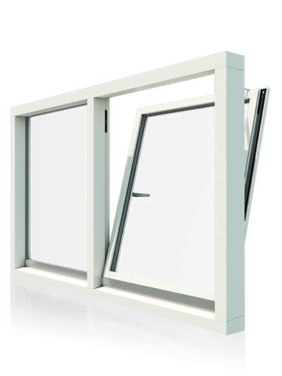 2-vaks kozijn met 1 draaikiepraam rechts