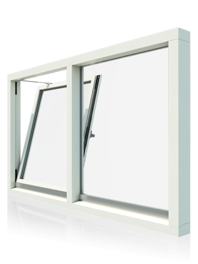 2-vaks kozijn met 1 draaikiepraam links