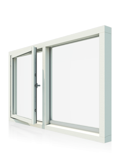 2-vaks kozijn met draairaam links