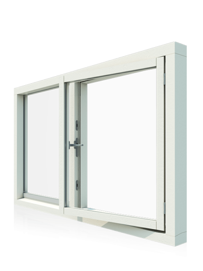 2-vaks kozijn met draairaam rechts