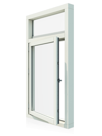 2-vaks kozijn met draairaam en bovenlicht