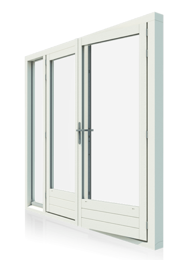 Hardhouten tuindeuren met zijlicht rechts