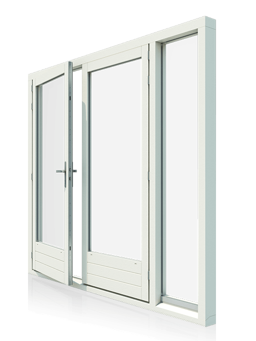 Tuindeur van hardhout met zijlicht