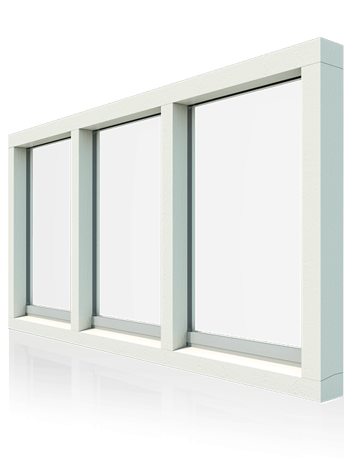 3-vaks kozijn horizontaal