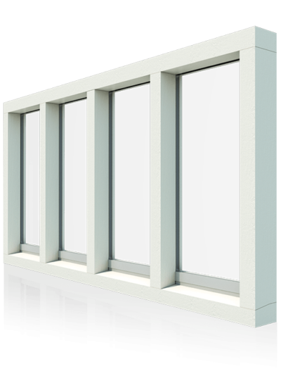 4-vaks kozijn horizontaal