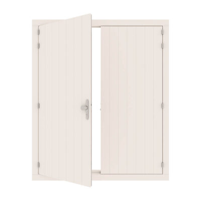 Dichte garagedeur met groeven