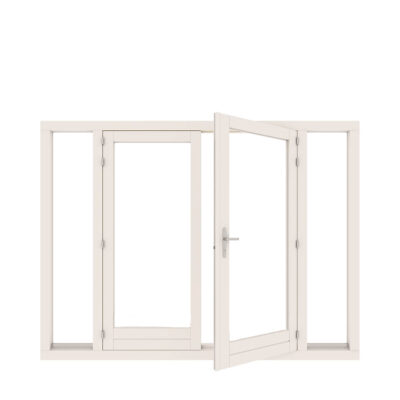 Tuindeur kozijn met 2 zijlichten (rechts) - 3000 x 2206 mm (24-uurskozijn)